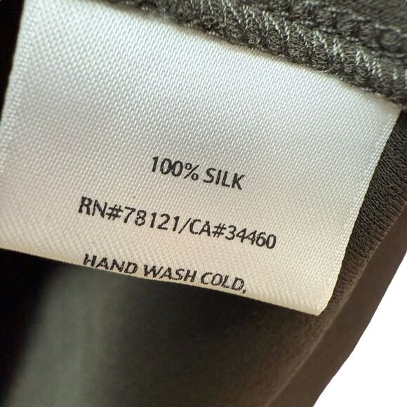 EILEEN FISHER Stretch Silk Jersey Turtleneck Top Plus Size 3X Dark Green Womens - Picture 6 of 7